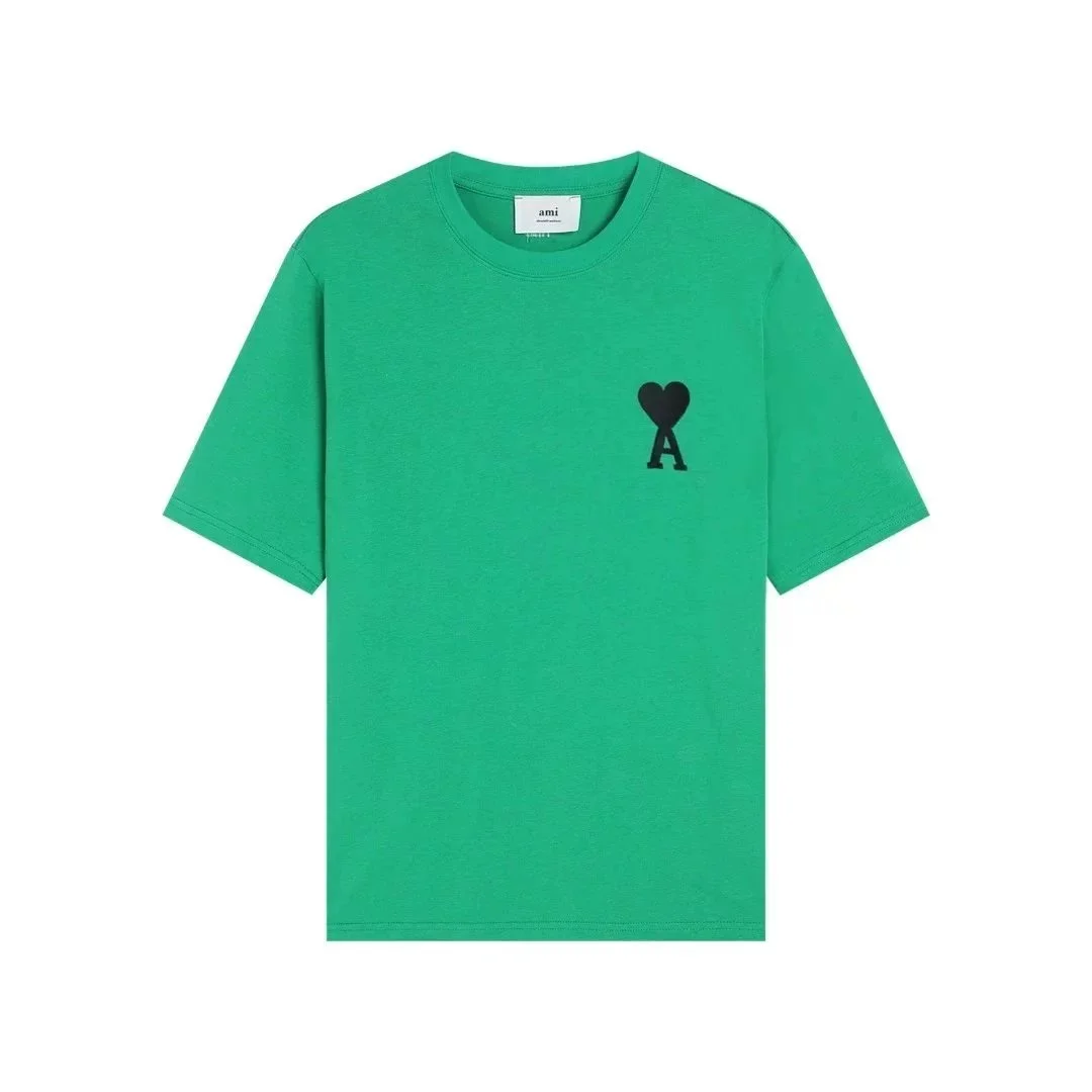 Ami Paris Ami Paris Green Heart Logo T-Shirt Green - 1