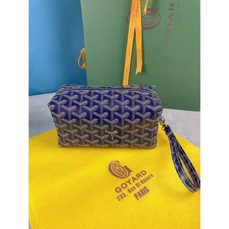 Goyard Goyard Saint Louis Blue & Gold Goyardine Pouch Blue - 1