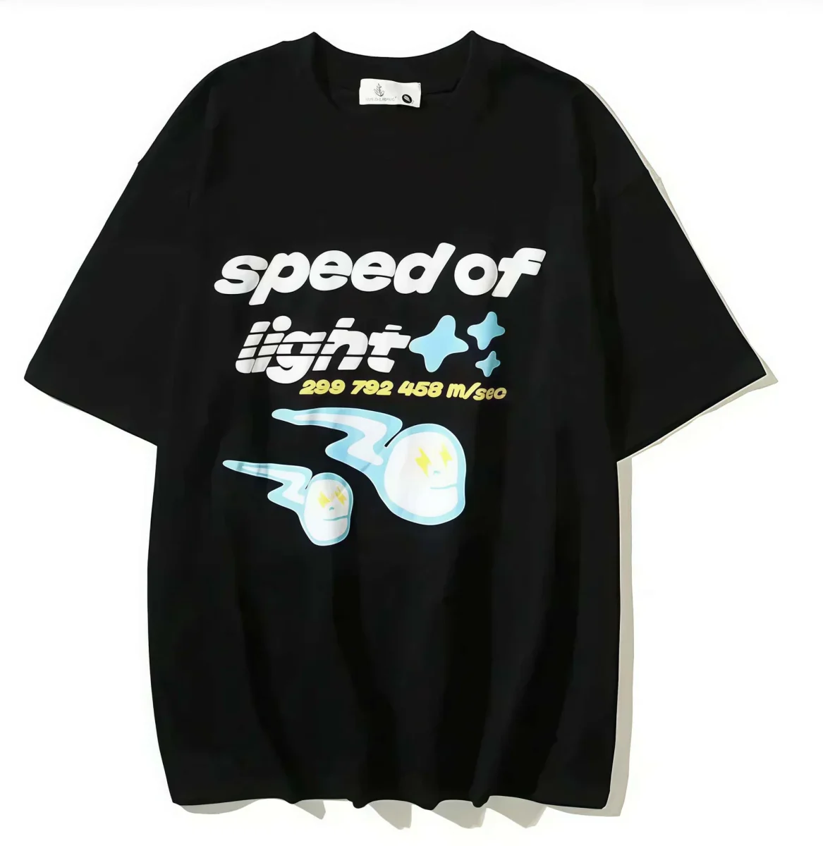 Other Black 'Speed of Light' Graphic T-Shirt Black - 1