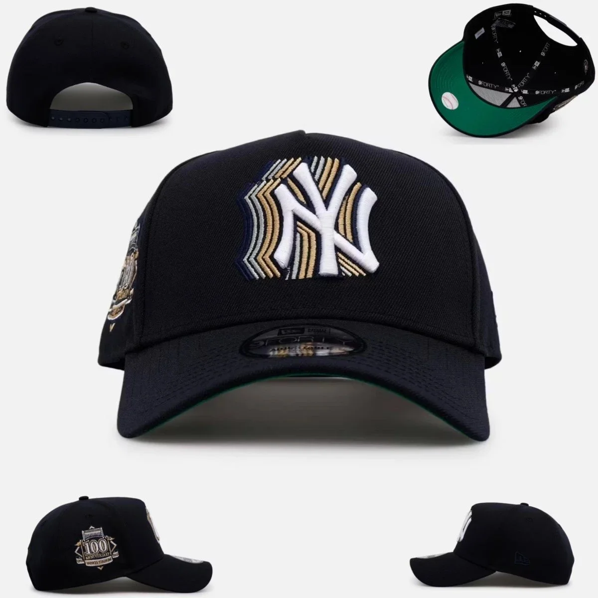 New Era New Era 9Fifty NY Yankees Cap Black Black - 1