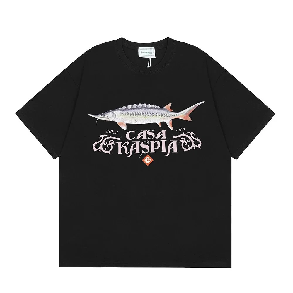 Other Casa Kaspia Black Sturgeon Graphic T-Shirt Black - 1