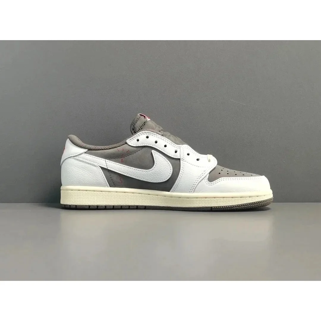 Jordan Nike Air Jordan 1 Low Grey/White Sneakers Grey - 1
