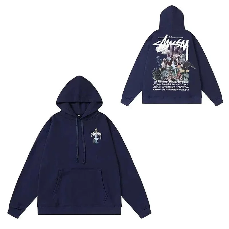 Stussy Stussy Hoodie Navy Solid Pullover Navy - 1