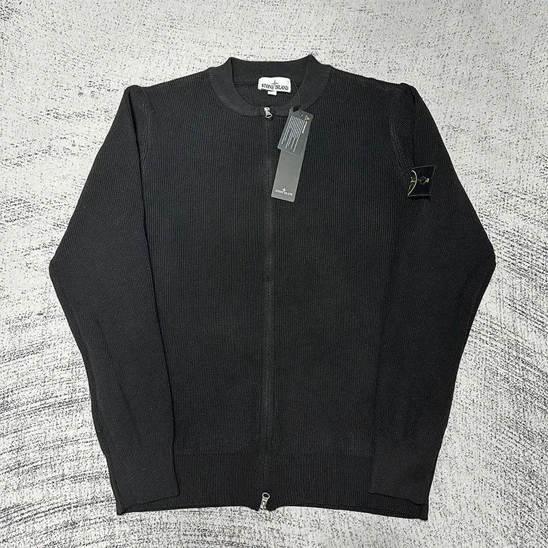 Stone Island Shadow Project Black Zip-Up Sweater