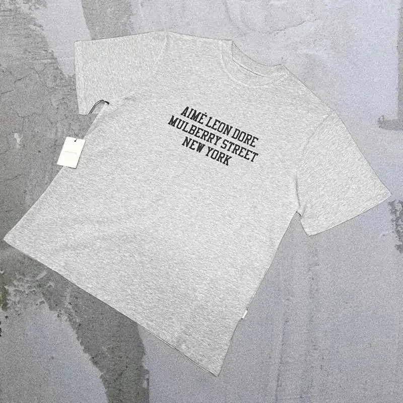 Aimé Leon Dore Aimé Leon Dore Grey 'Mulberry Street New York' T-Shirt Grey - 1