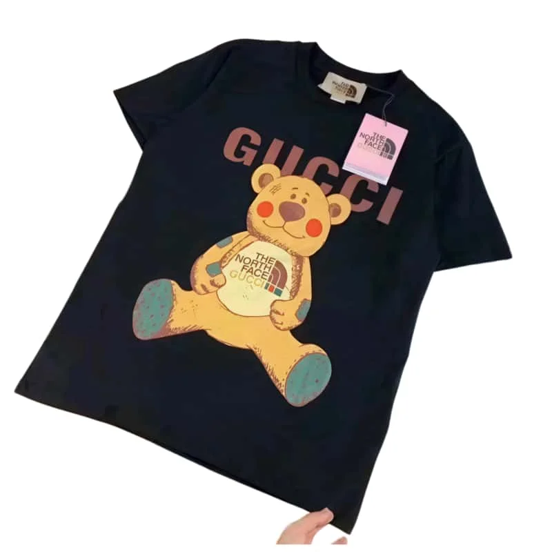 Gucci Gucci Bear Print T-Shirt Black Black - 1