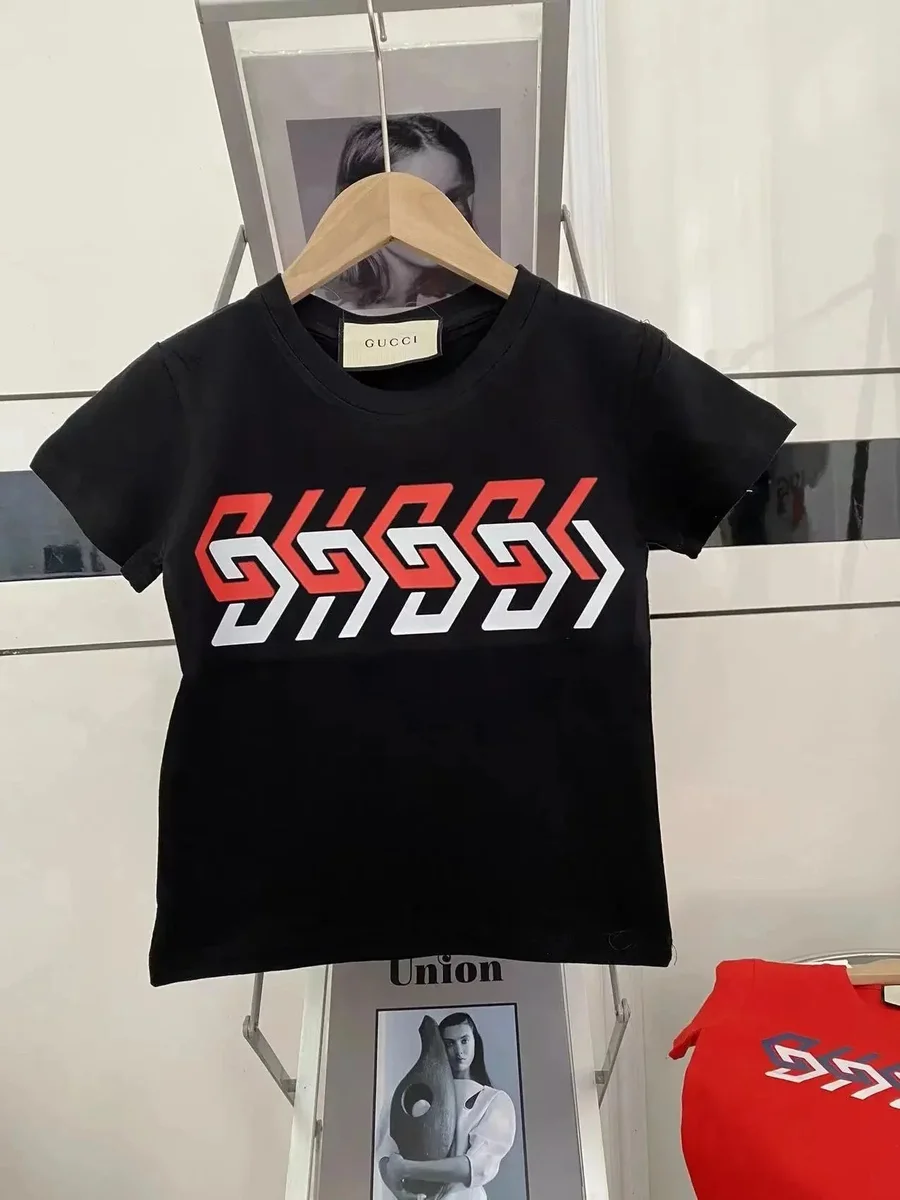 Gucci Gucci Black Red & White Logo T-Shirt Black - 1