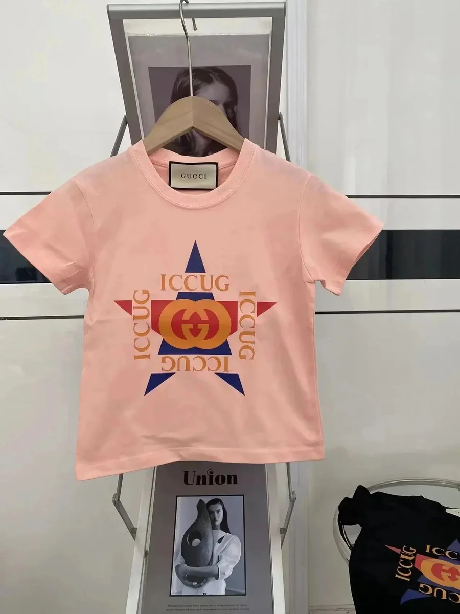 Gucci Gucci Pink Star Print T-Shirt Pink - 1