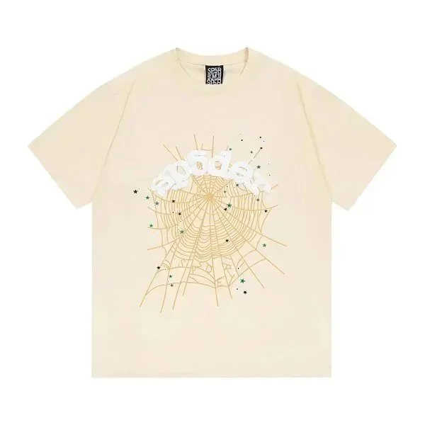 Essentials Unisex Beige Spider Web T-Shirt Beige - 1