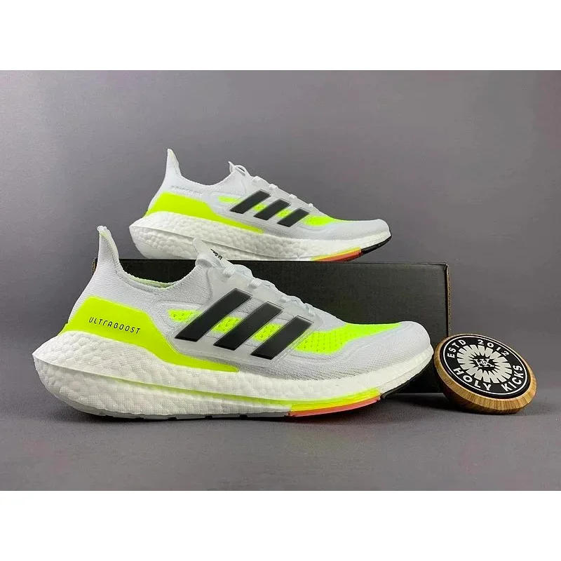 Adidas Adidas UltraBOOST White/Neon Green Sneakers White - 1