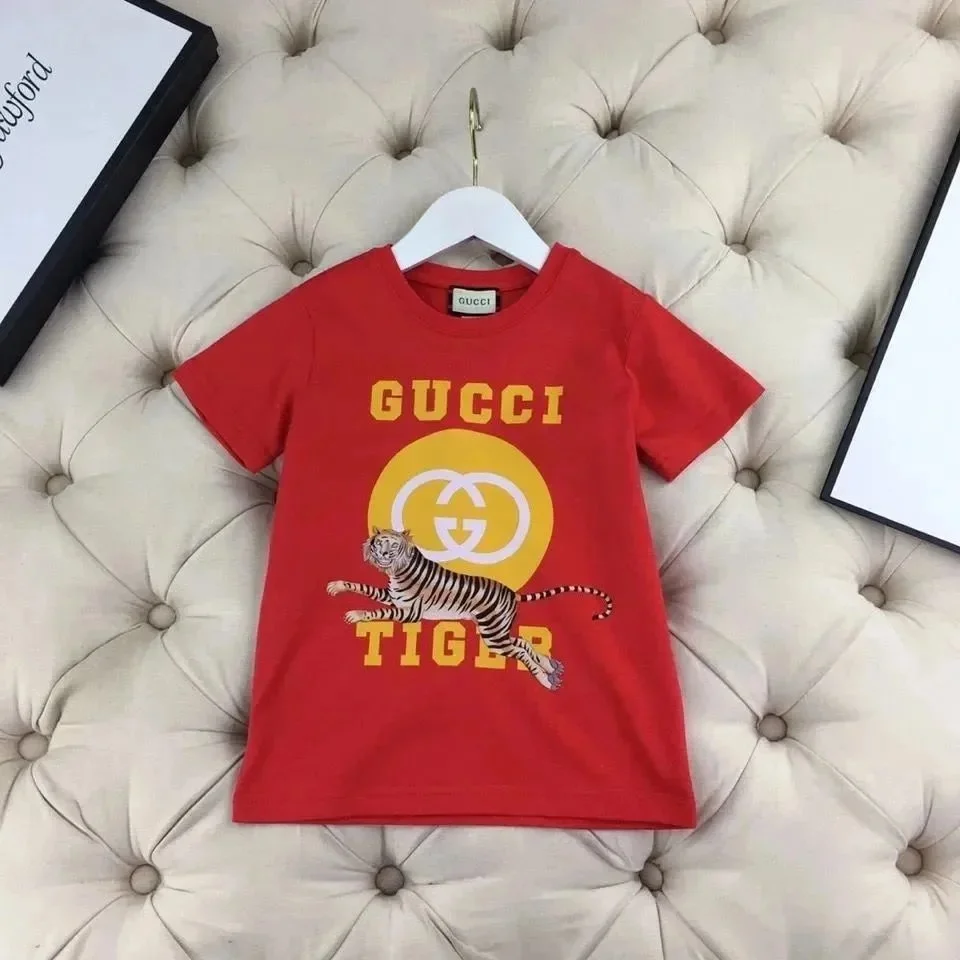 Gucci Gucci Tiger Print Red T-Shirt Red - 1