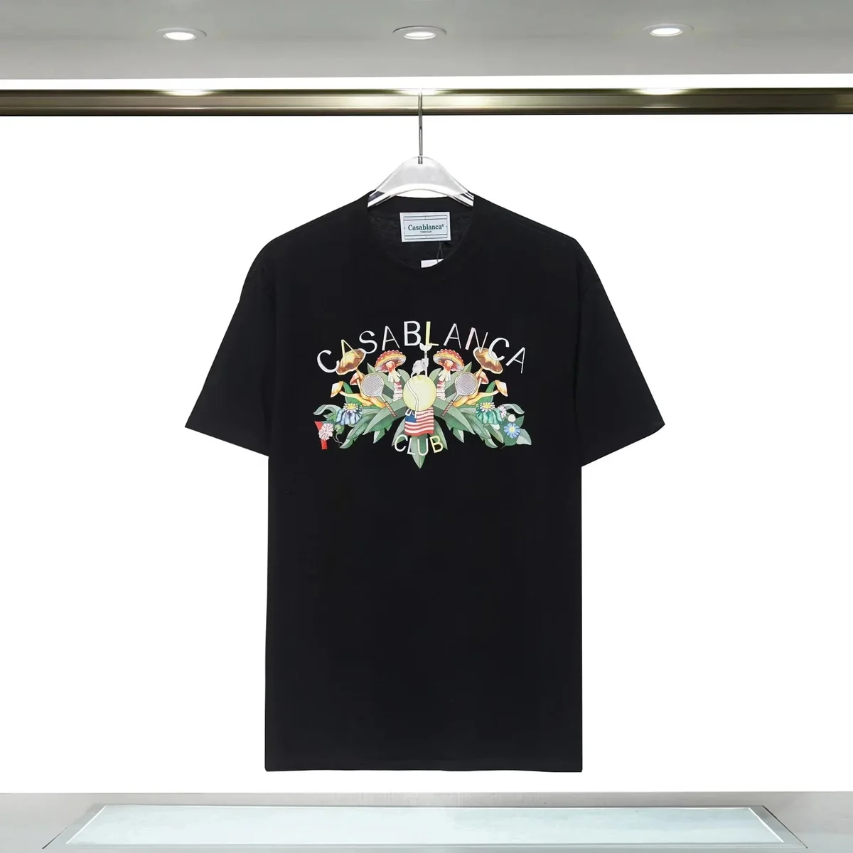 Casablanca Casablanca Tennis Club Black T-Shirt Black - 1