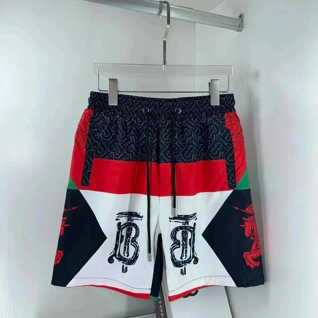 Burberry Burberry TB Monogram Color Block Shorts Multicolor - 1