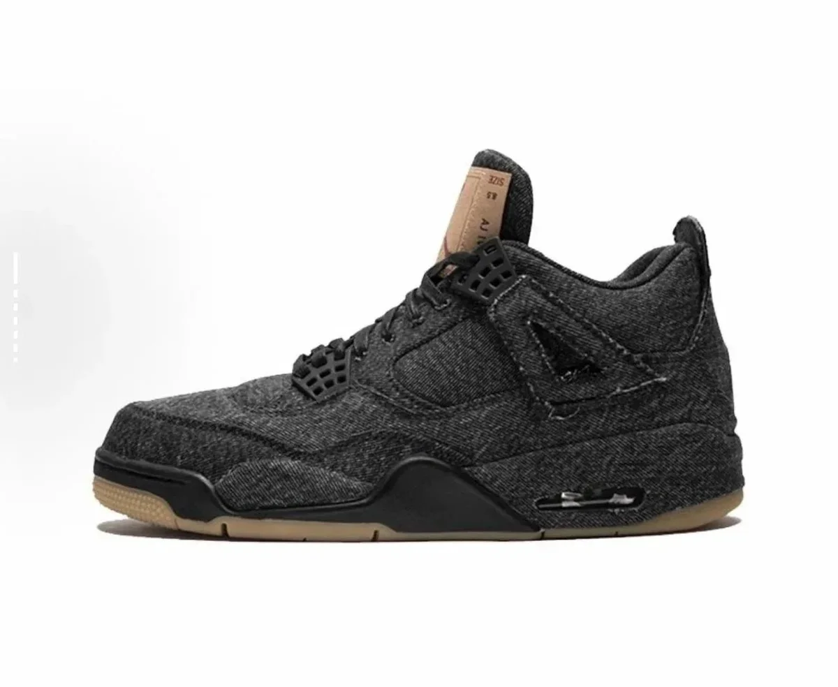 Jordan Nike Air Jordan 4 Denim Black Sneakers Black - 1