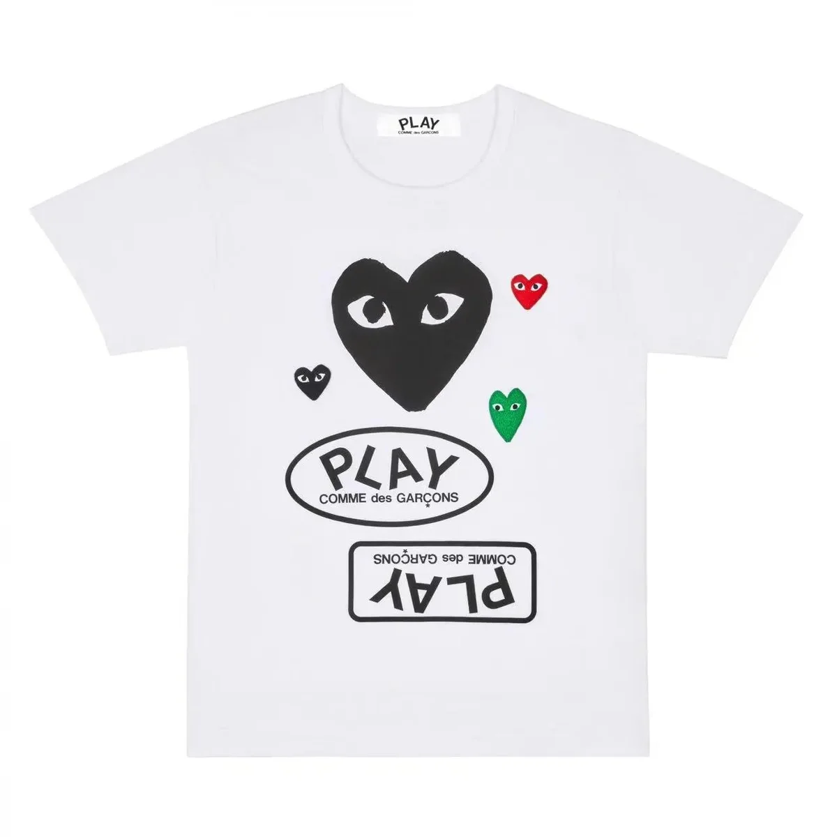 Comme des Garçons Comme des Garçons PLAY Heart T-Shirt White White - 1