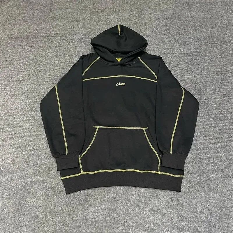 Critic Critic Black & Yellow Hoodie Sweatshirt Black - 1