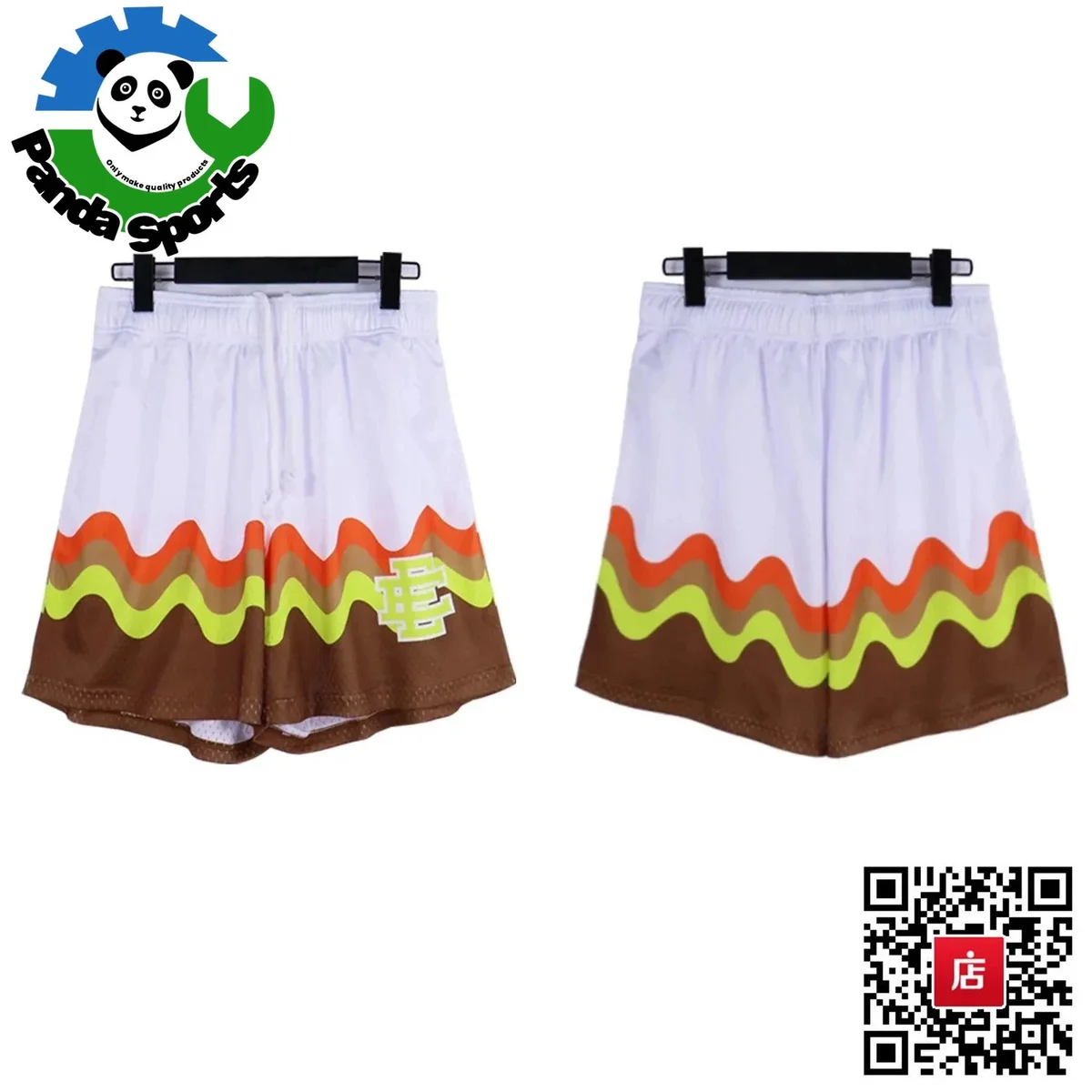 Other White Wavy Band Shorts White - 1
