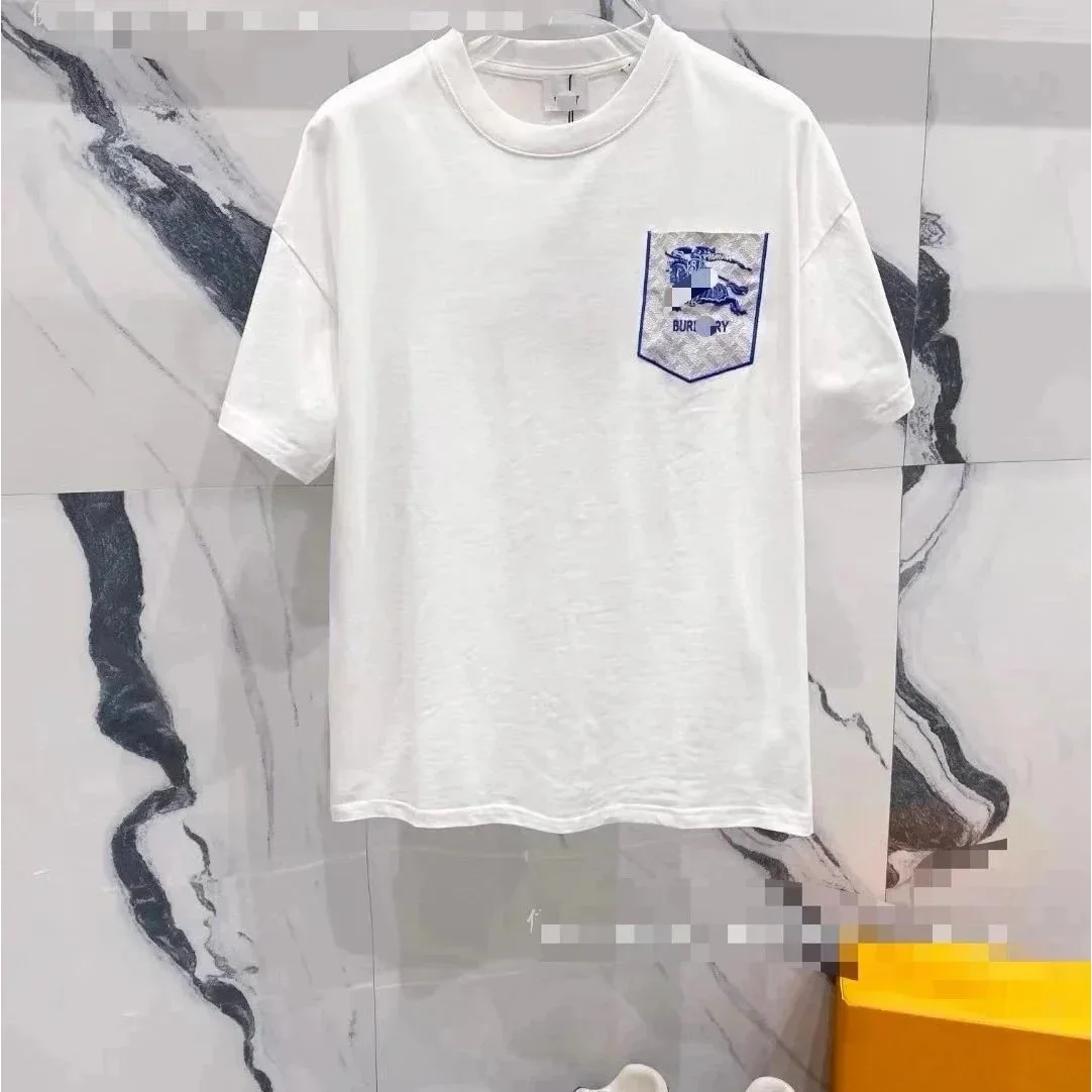 Burberry Burberry White Lion Embroidery Pocket T-Shirt White - 1