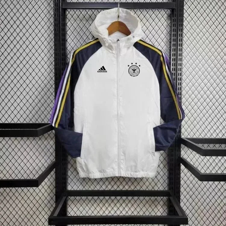 Adidas Adidas White & Navy Windbreaker Jacket White - 1