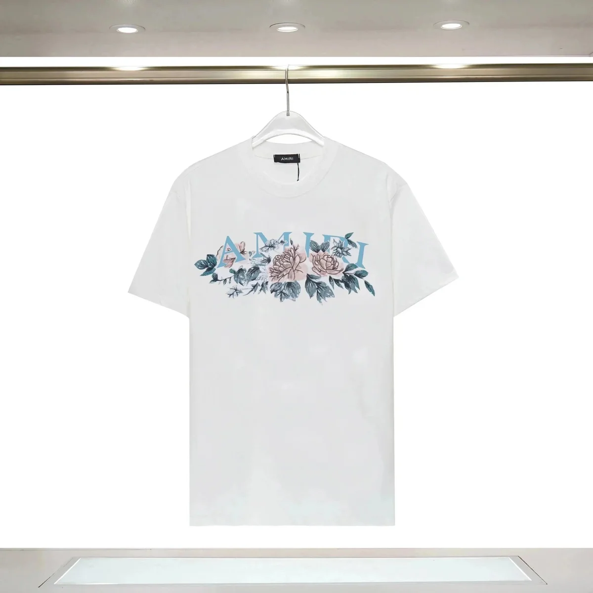 Amiri Amiri Floral Logo White T-Shirt White - 1