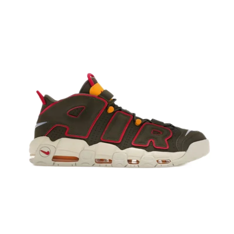 Nike Nike Air More Uptempo Olive/Red Sneakers Red - 1