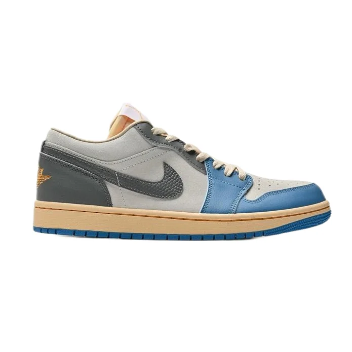 Jordan Nike Air Jordan 1 Low Grey/Blue Sneakers Grey - 1