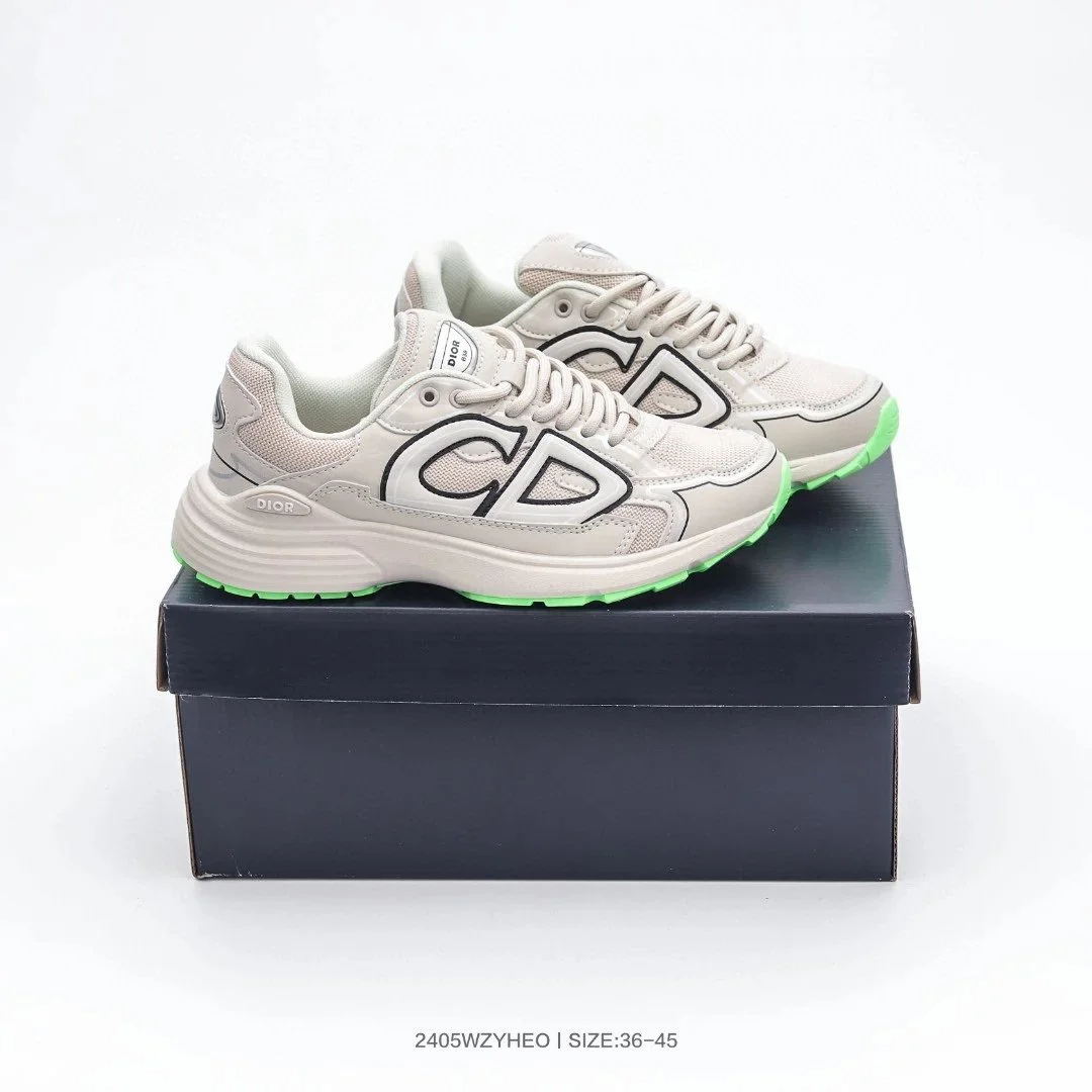 Dior Dior CD Sneakers Beige Green Beige - 1