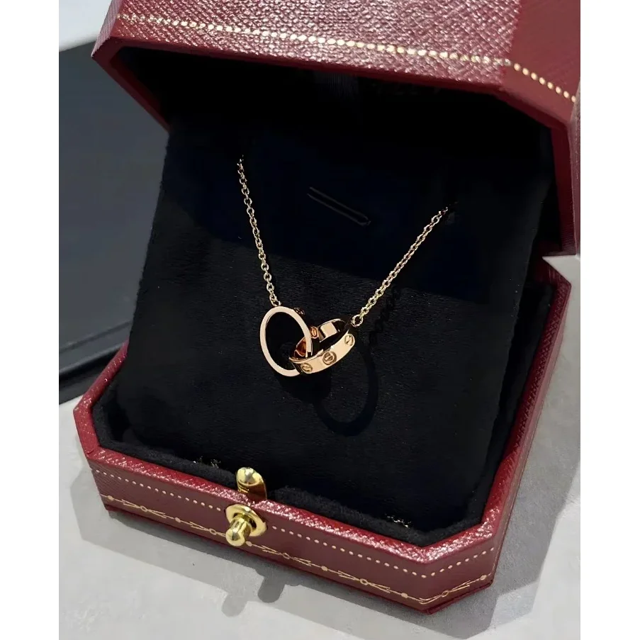 Cartier Cartier Love Ring Necklace Rose Gold Gold - 1