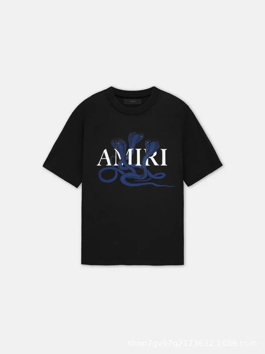 Amiri Amiri Black Cobra Print T-Shirt Black - 1