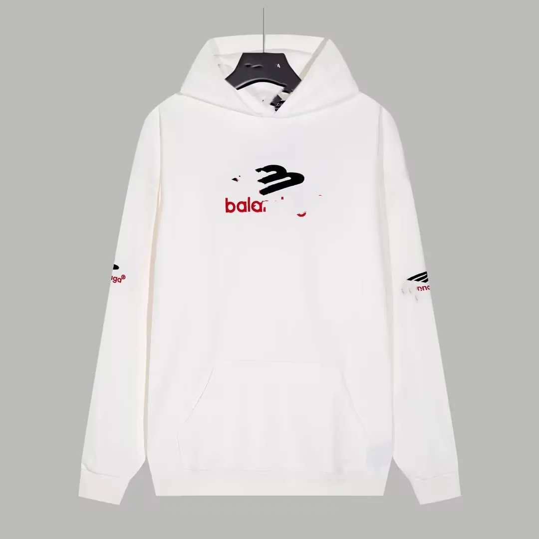 Balenciaga Balenciaga White Logo Hoodie White - 1