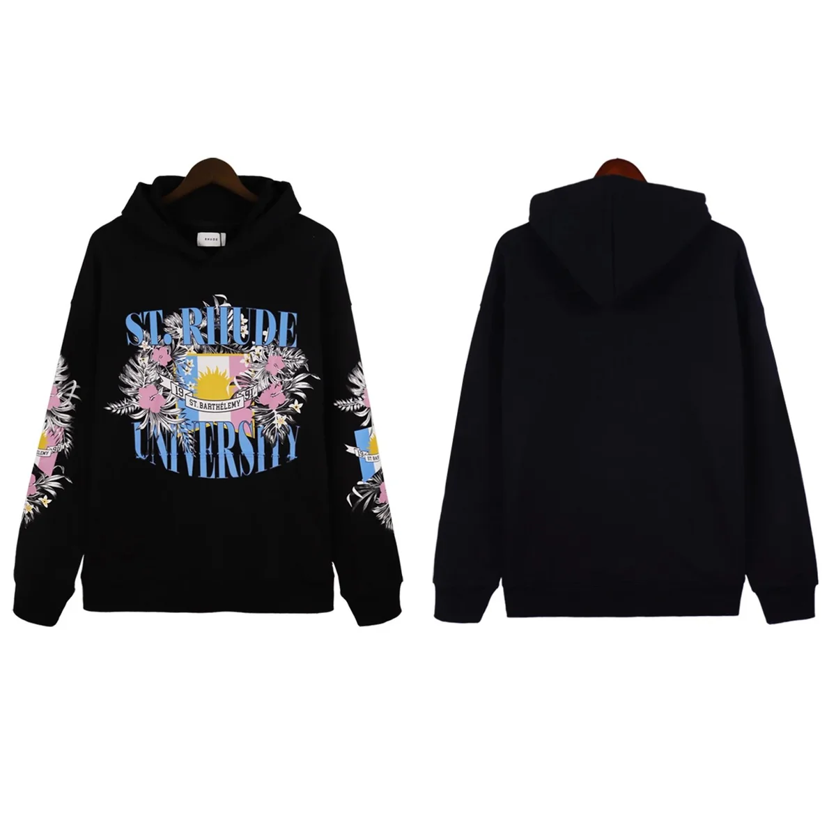 Rhude Rhude Rhecess Black 'St. Rhude University' Hoodie Black