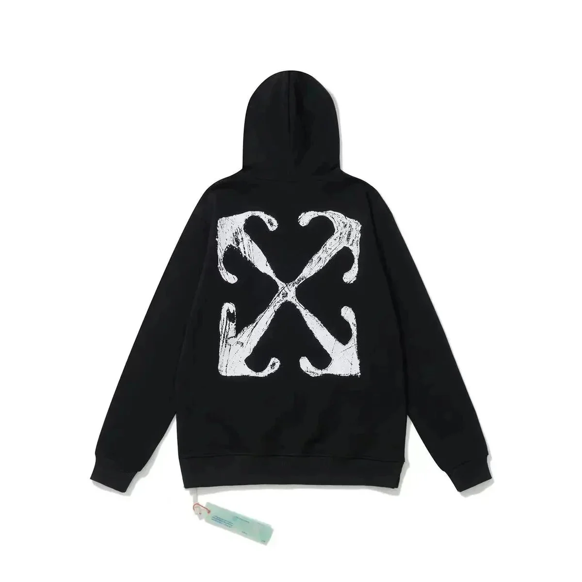 Off-White Off-White Out Of Office Black Hoodie with White Logo Black - 1