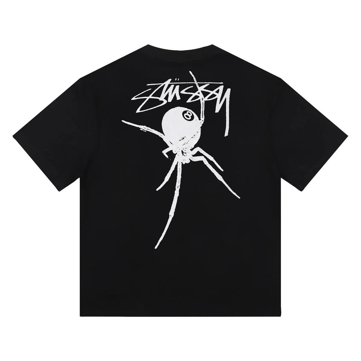 Stussy Stussy Black Spider Graphic T-Shirt Black - 1