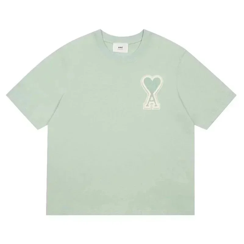 Ami Paris Ami Paris Ami Heart T-Shirt Mint Green Green - 1