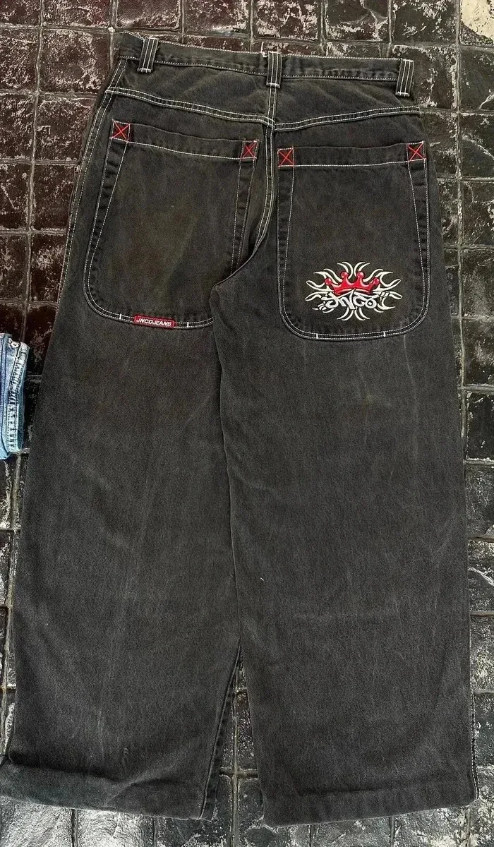 Other King Jeans Black Embroidered Denim Black - 1