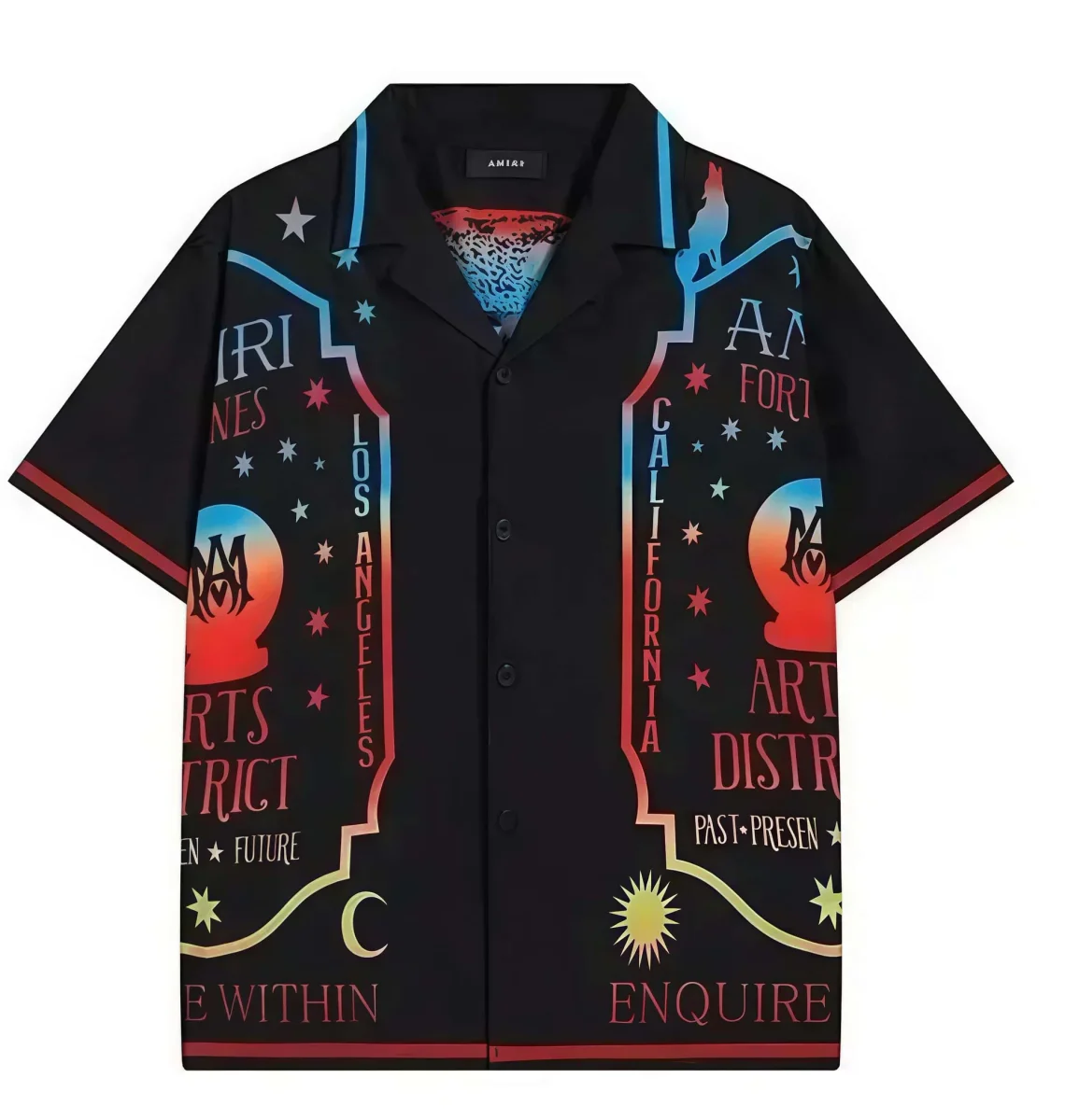 Amiri Amiri Art District Black Short-Sleeve Shirt Black - 1