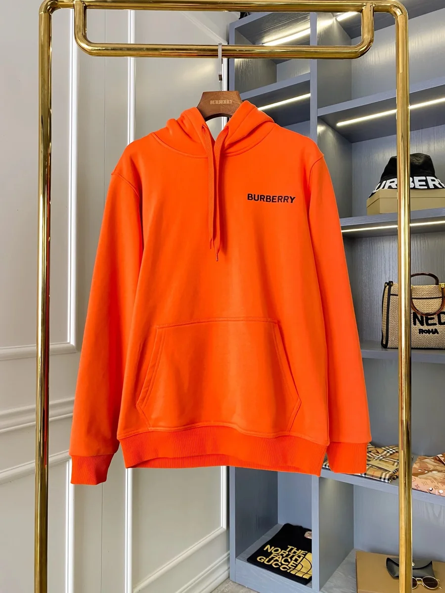Burberry Burberry Orange Logo Hoodie Orange - 1