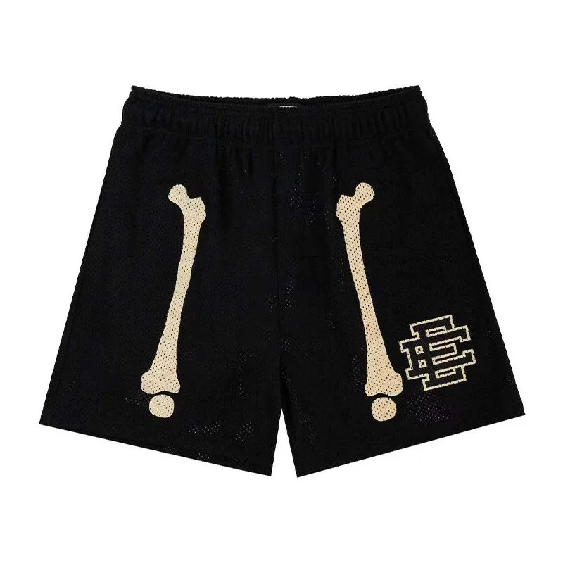 A Bathing Ape A Bathing Ape Black Bone Print Shorts Black - 1