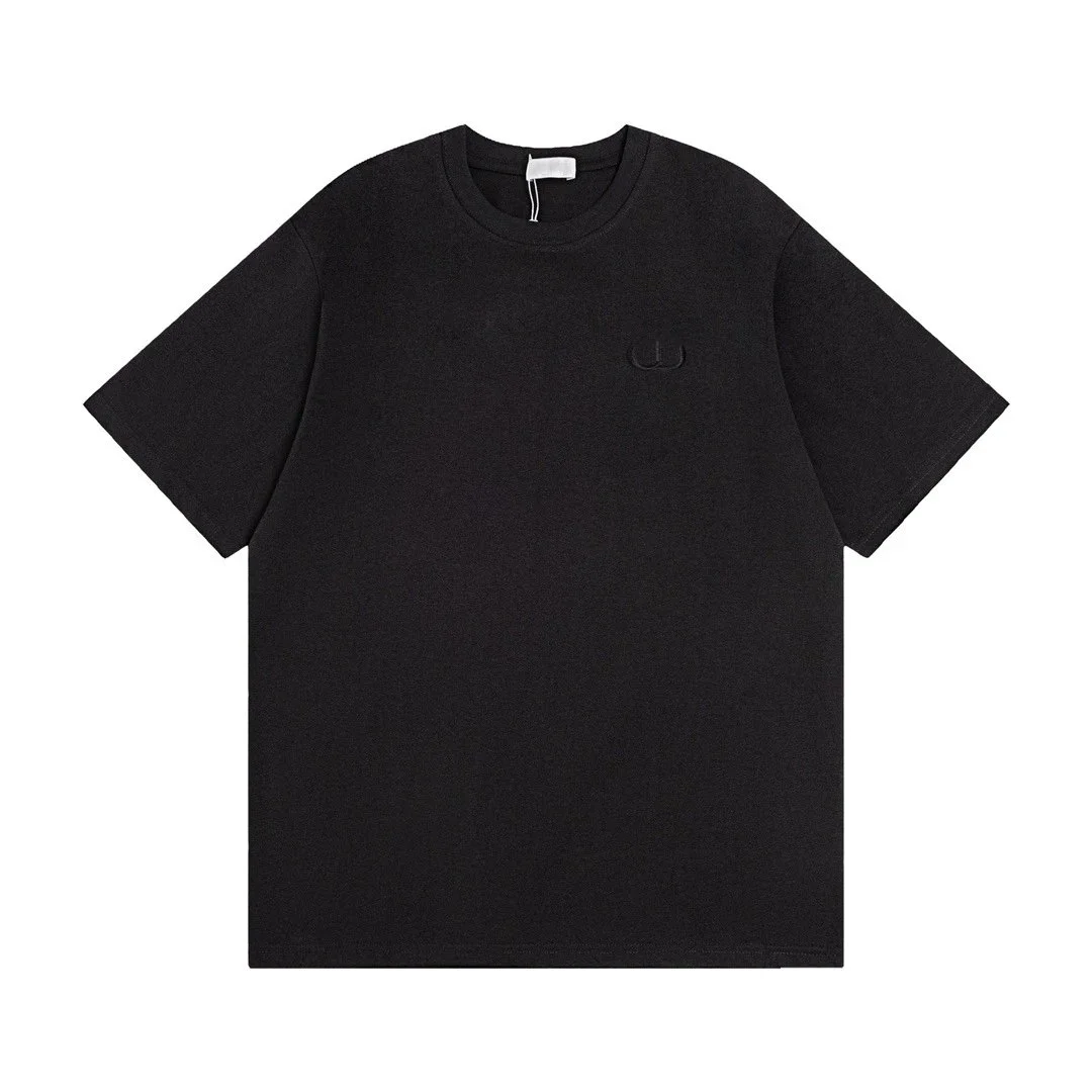 Other Black Solid T-Shirt with Embroidered Logo Black - 1