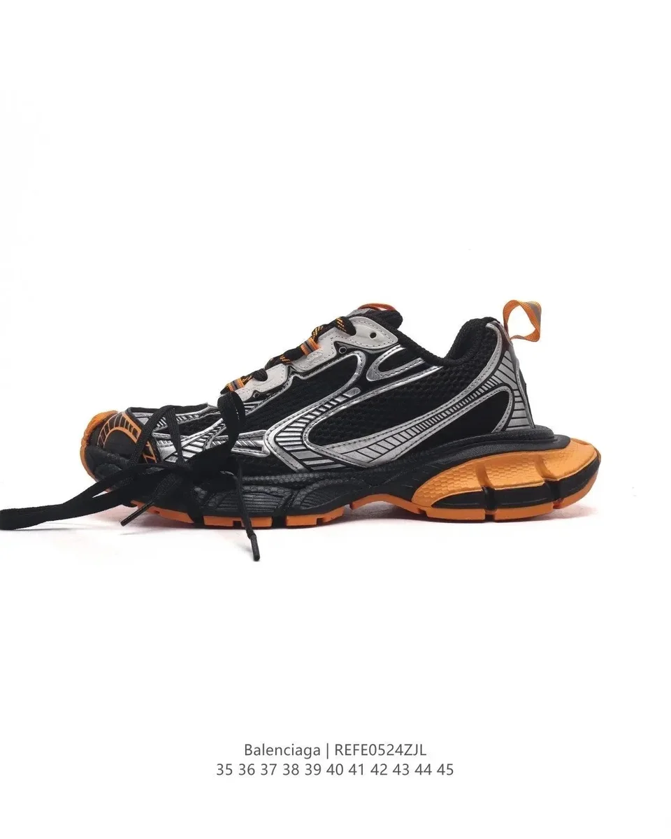 Balenciaga Balenciaga Triple S Black & Orange Sneakers Black - 1