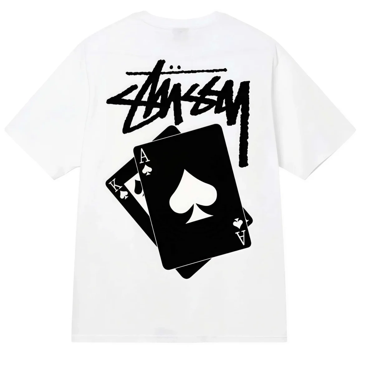 Stussy Stussy Ace of Spades White T-Shirt White - 1