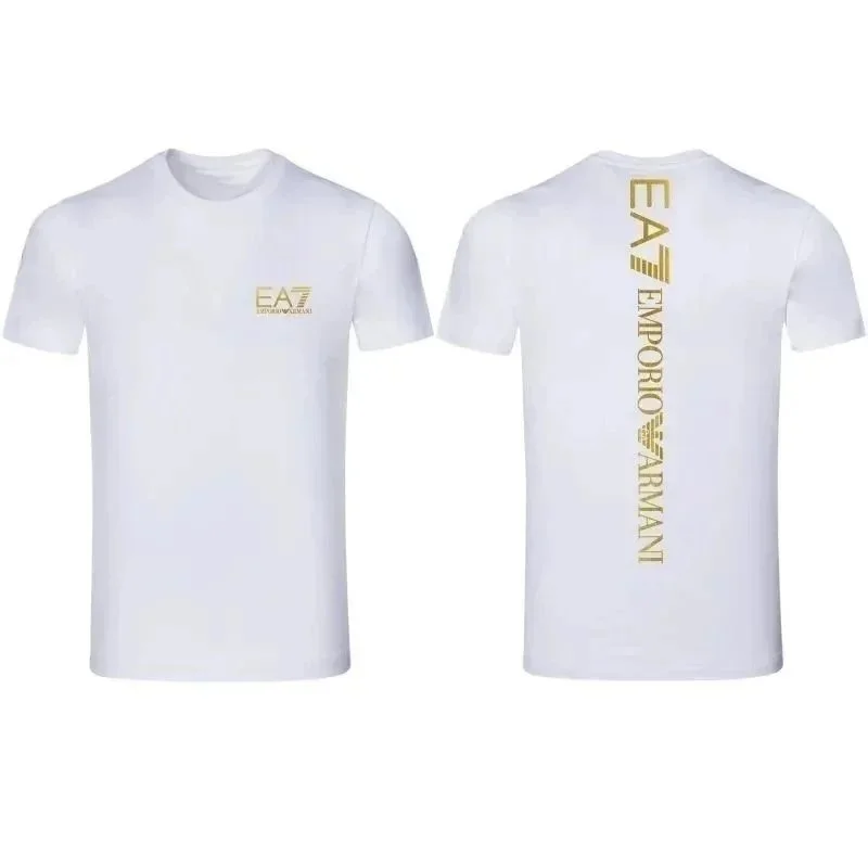 Armani Emporio Armani White Gold Logo T-Shirt White - 1