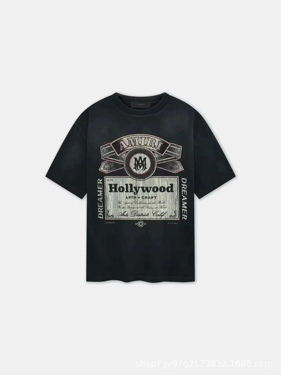 Amiri Amiri Hollywood Arts + Craft Black T-Shirt Black - 1
