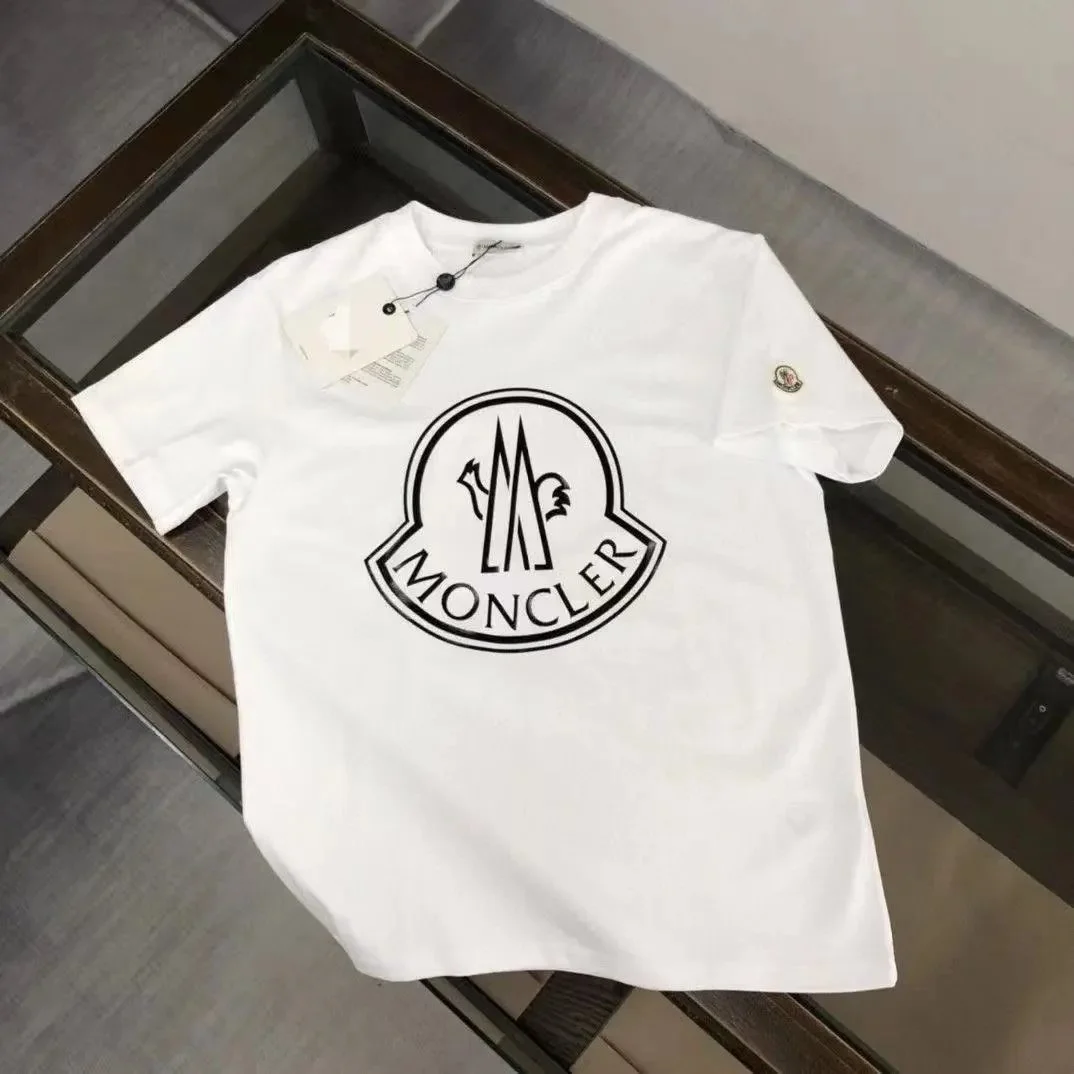 Moncler Moncler White Logo T-Shirt White - 1