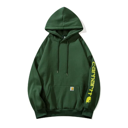 Carhartt Carhartt Green Hoodie with Yellow Logo Green - 1