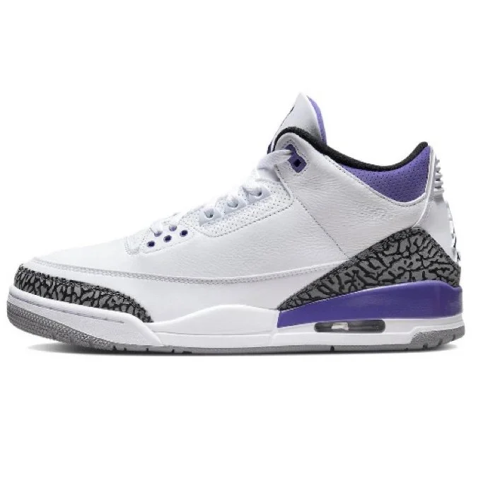Jordan Nike Air Jordan 3 White/Varsity Purple Sneakers White - 1