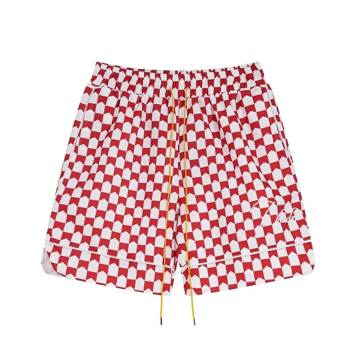 Trapstar Trapstar Checkered Shorts Red/White Casual Red - 1