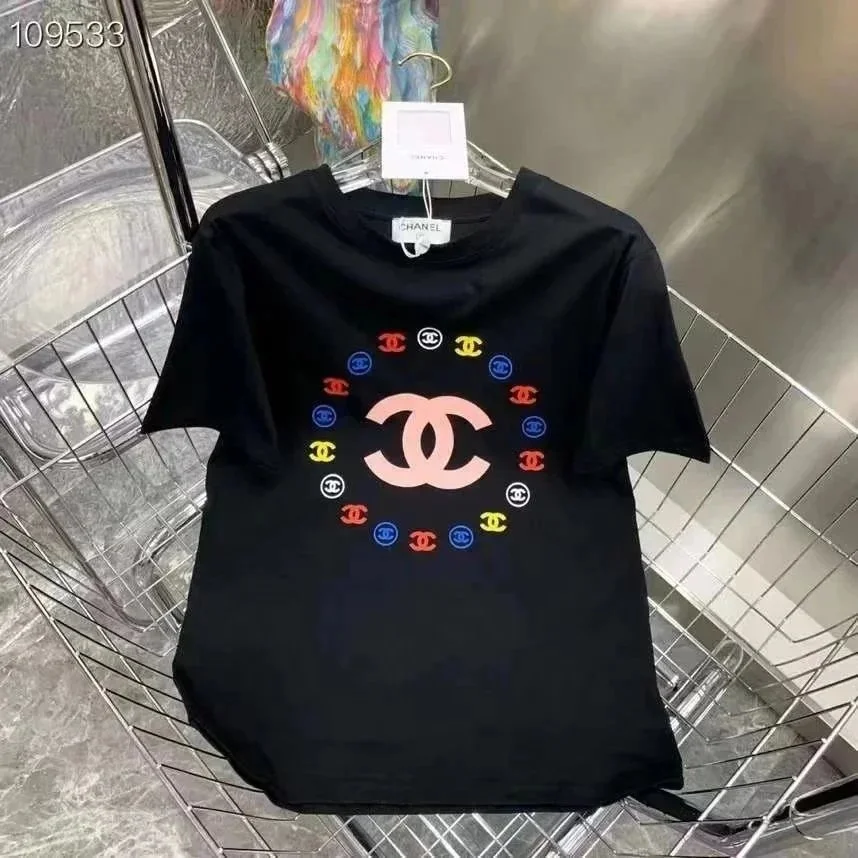 Chanel Chanel CC Logo Black T-Shirt Black