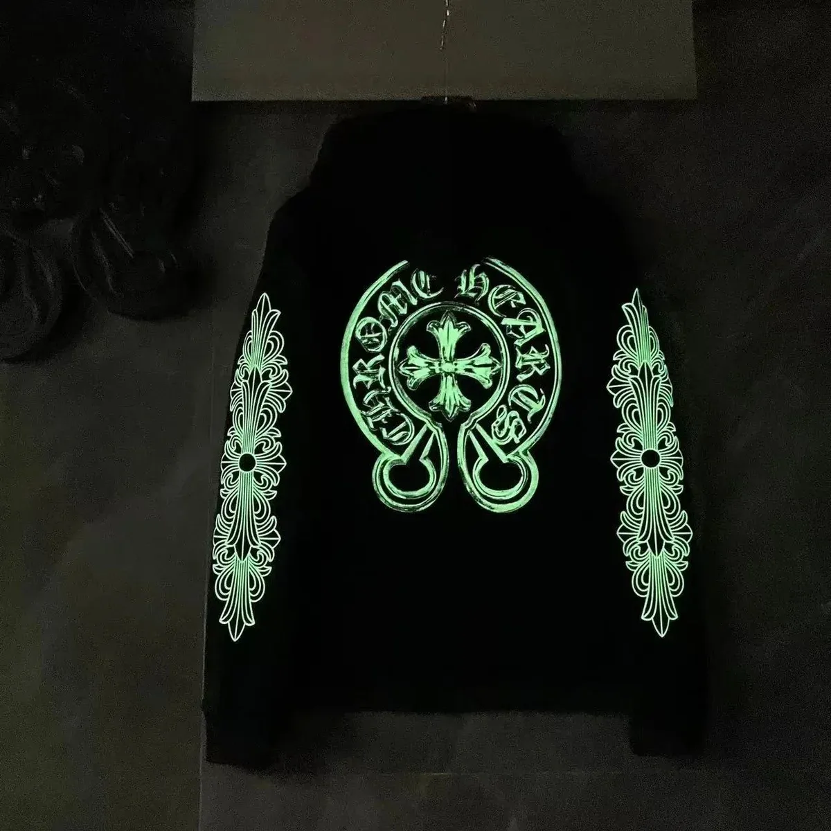 Chrome Hearts Chrome Hearts Glow-in-the-Dark Hoodie Black Black - 1
