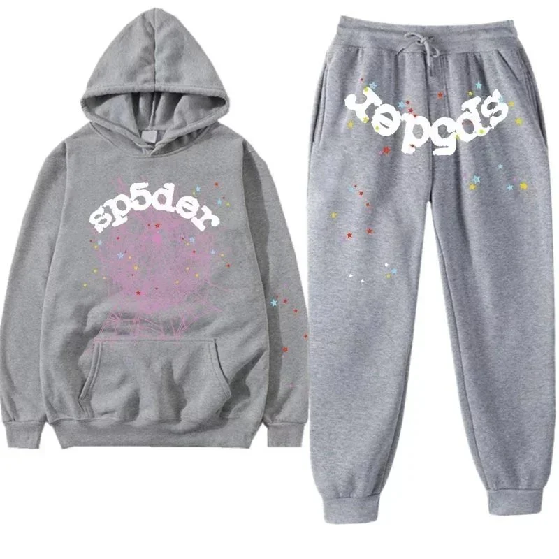 SP5DER SP5DER Grey 'sp5der' Tracksuit Set Grey - 1